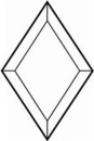 Bevel, Raute, 4x6,